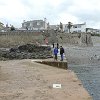 2014-06-01 10.02.15  Francisco and a fellow tourer, Mauricio, waiting for the boat. You take a boat  at high tide, and you can walk back at low tide